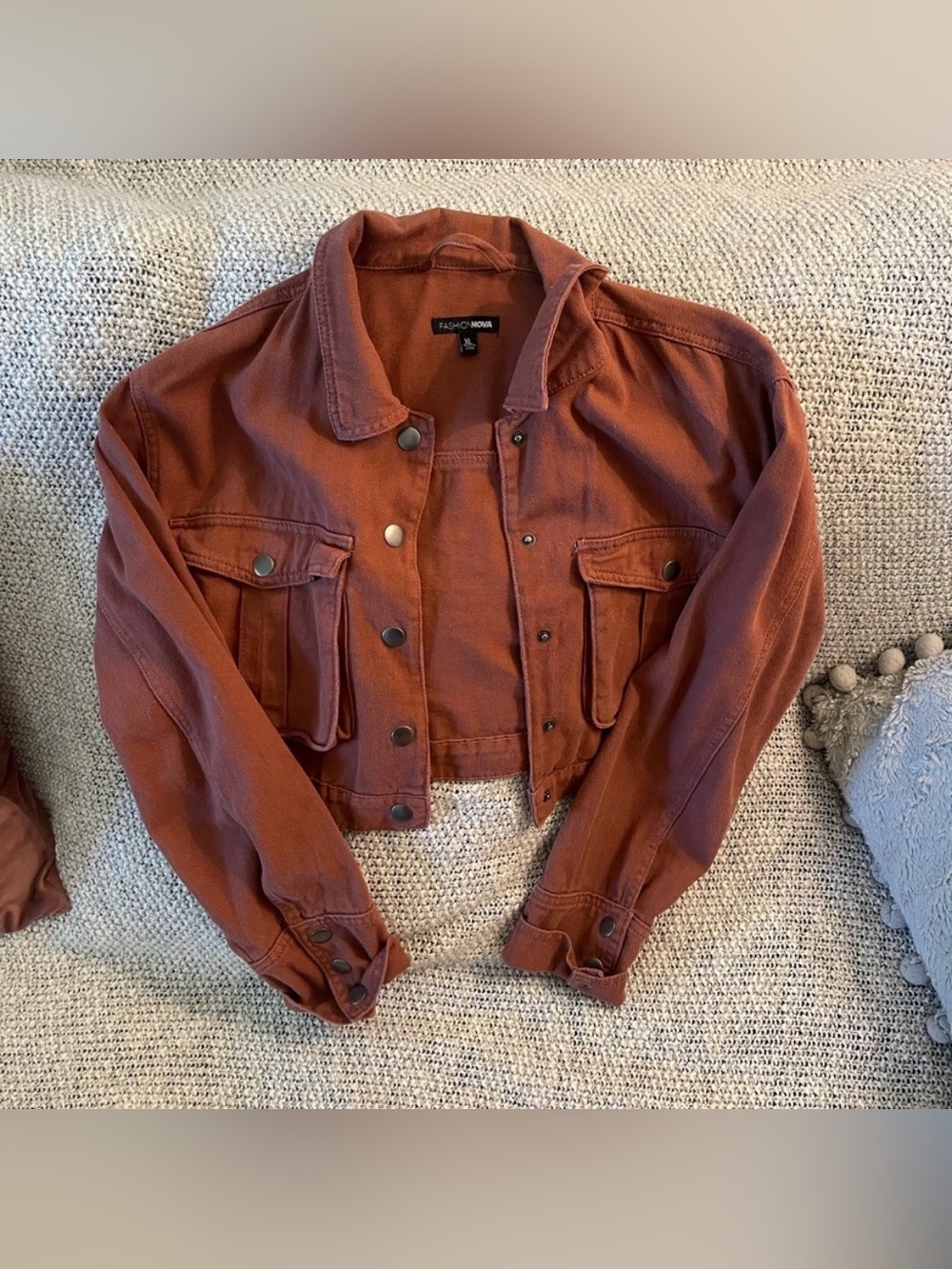 Fashion Nova Denim Crop Jacket NWOT
